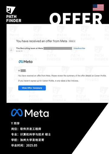 Meta · 软件开发工程师,学员 Offer 原图